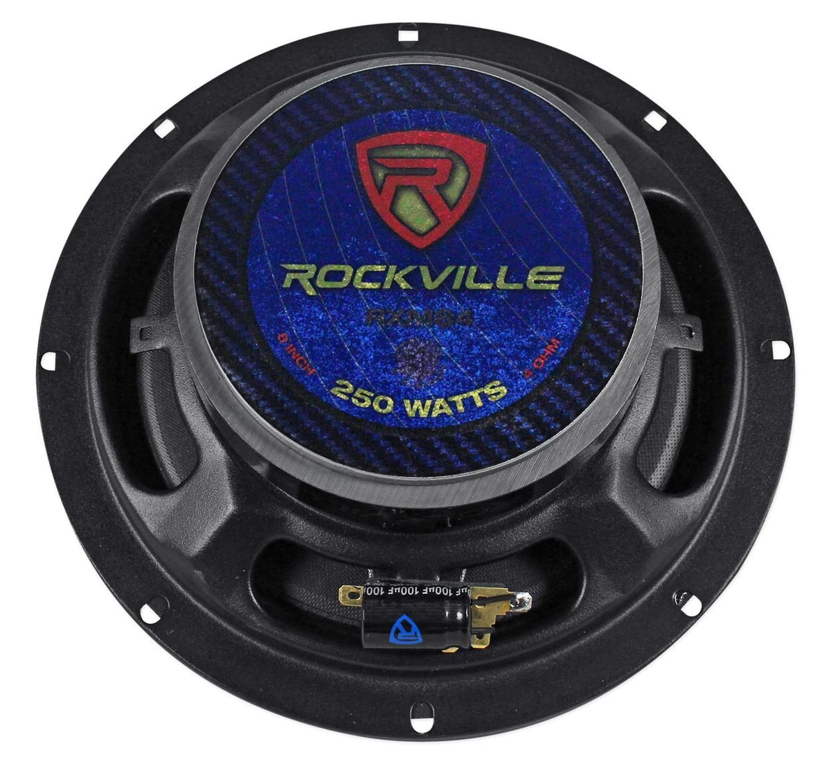 Rockville RXM84 8-Pack 8" 4-Ohm Car Audio Mid-Bass/Midrange Bullet Speaker