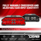 DS18 SXE-1200.4/BK 1200W 4-Channel Class A/B Car Amplifier + AK4 4 Gauge Amplifier Wiring Kit Bundle – Complete 1200W Car Audio Upgrade Package