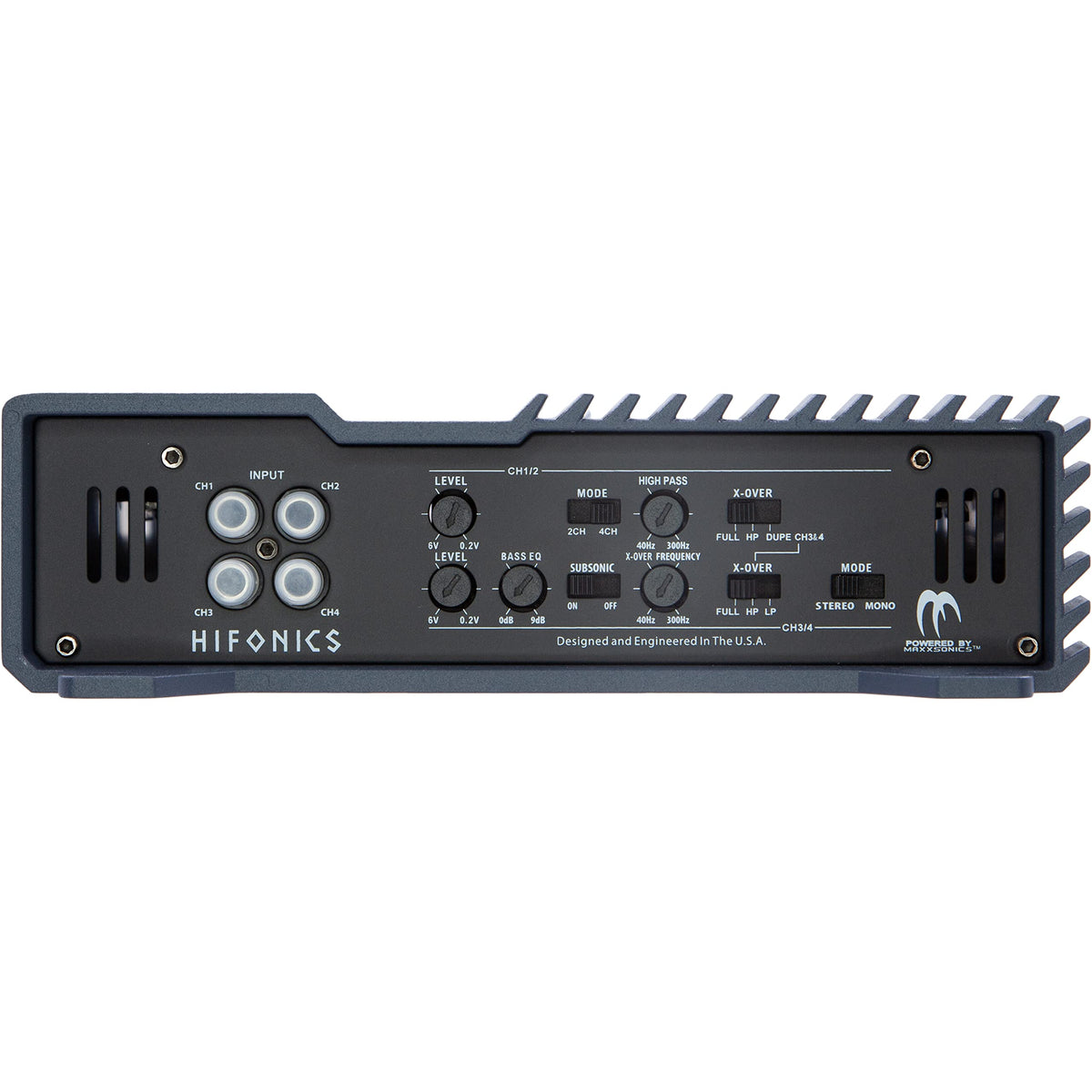 Hifonics BXX1600.4 1600 Watt RMS 4-Channel Stereo Speaker Amplifier Brutus Car Audio, Chrome