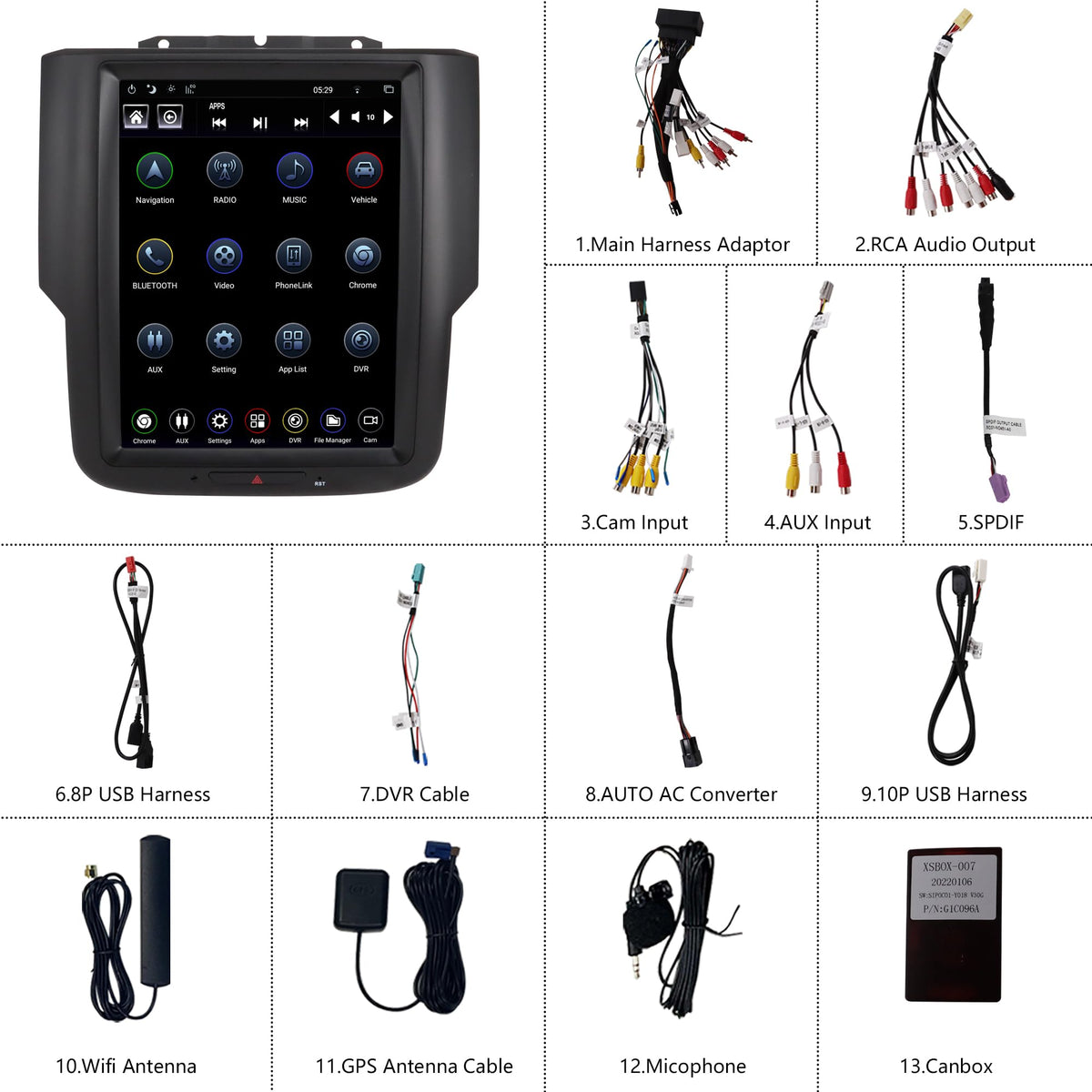 LINKSWELL GEN5 Android Car Radio for Dodge RAM 2014-2018 1500 2500 3500