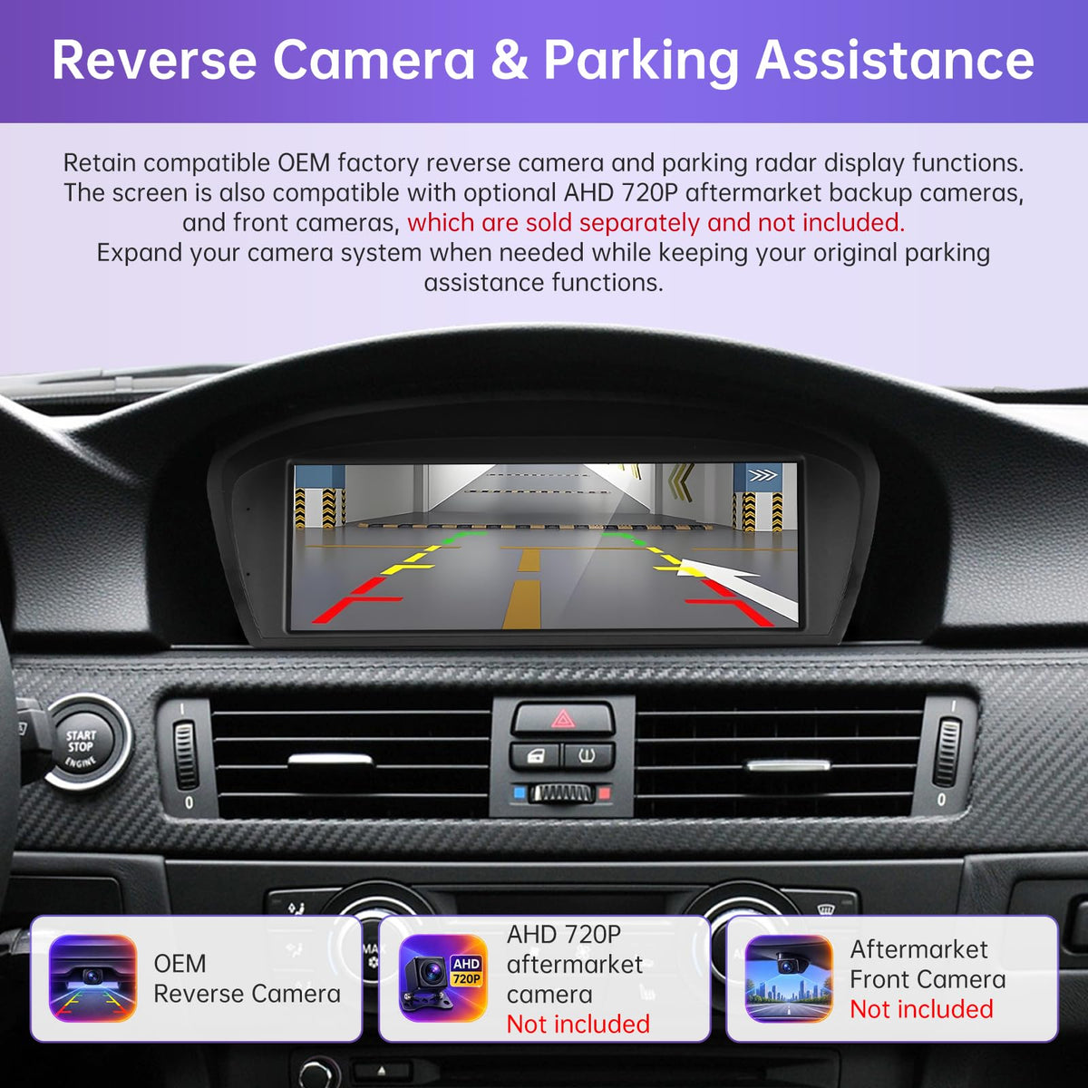 Road Top 8.9" CarPlay Screen for BMW 3/5 Series E90 E91 E92 E93 with CIC