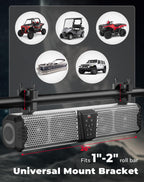 KEMIMOTO 2025 Midnight S60 26-inch UTV Sound Bar