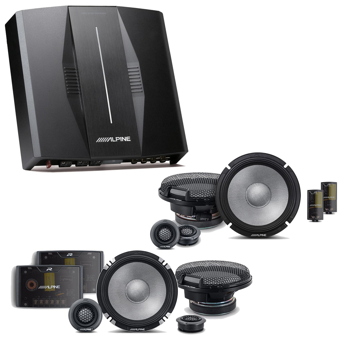 Alpine PXE-C80-88 OPTIM8 8-Channel Hi-Res Digital Sound Processor Amplifier w/ R2-S652 & R2-S65C Bundle