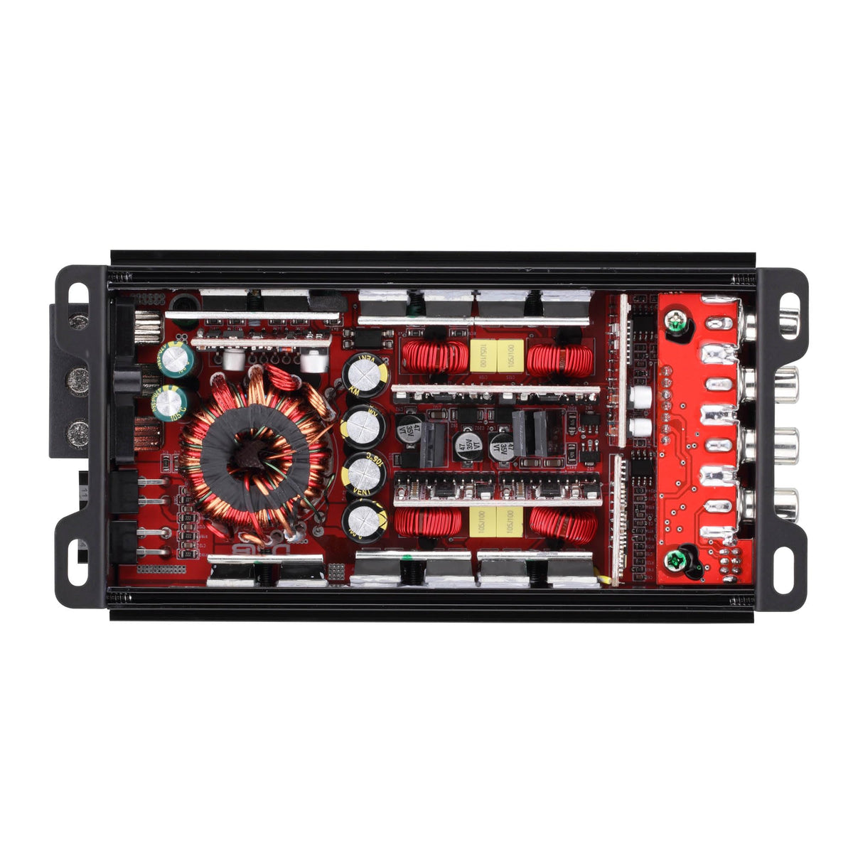 DS18 X4BT 4-Channel Bluetooth Amplifier with Bluetooth 5.1 Streaming Built-in – Ultra Compact Class D Full-Range Amp, Play Music Wirelessly from Your Phone, 4 x 70W Rms, Motorcycle & Car Audio