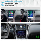 12.1" Vertical Screen Android 15 Head Unit for Infiniti Q50 2013-2019 Foforfor 7862 Up to 8+256GB Car Radio with Wireless CarPlay Android Auto DSP SWC Hi-Fi Audio WiFi (6+128GB)