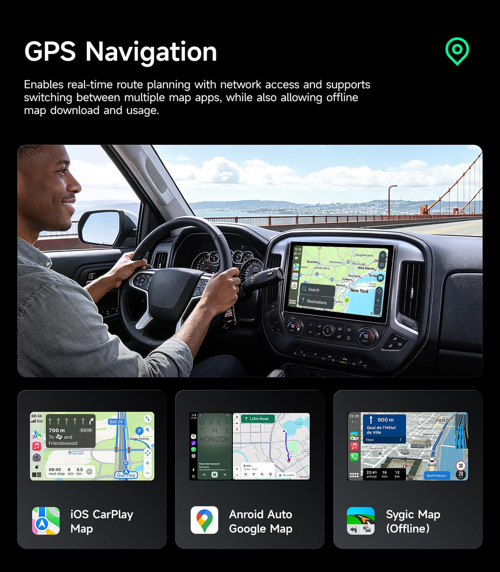 Car Radio for Chevy Silverado GMC Sierra 2014-2018, CarPlay Android Auto
