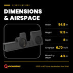 Q Power Dual 12" Behind-Seat Ported Subwoofer Box for Ford Super Duty