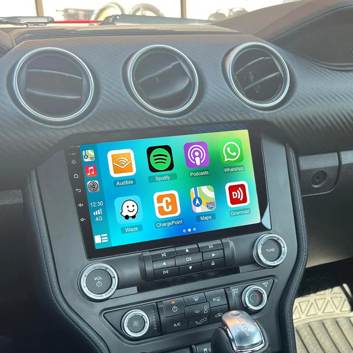Android Car Stereo Radio for Ford Mustang 2015 2016 2017 2018 2019 2020 2021 GPS Head Unit 2+32G for CarPlay Wireless Android Auto Car Screen w/Bluetooth WiFi FM/RDS DSP SWC Bckup Camera 9in