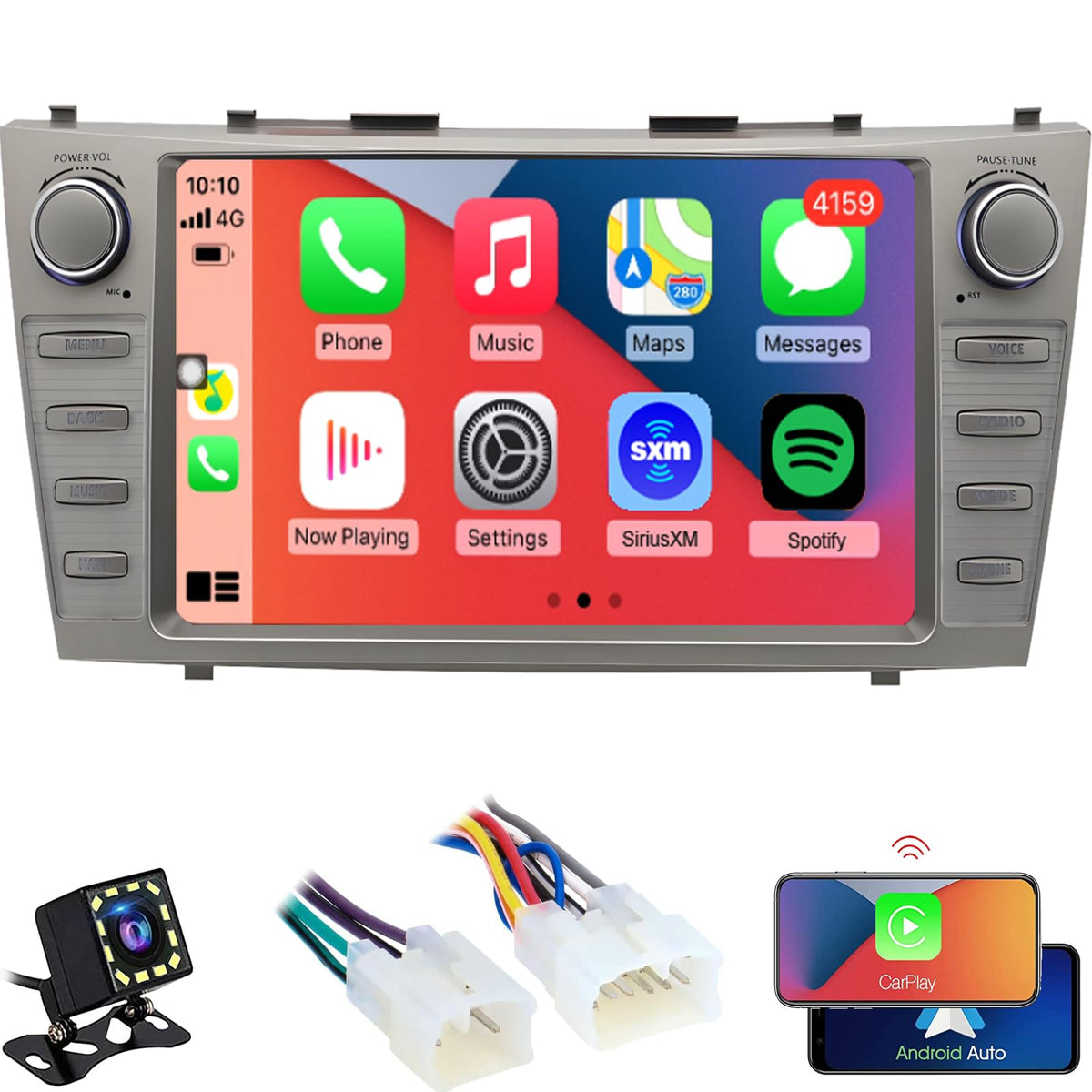 QLED 8core for Toyota Camry Radio Upgrade 2007 2008 2009 2010 2011,Touch Screen Stereo,carplay and Android Auto,Free Camera