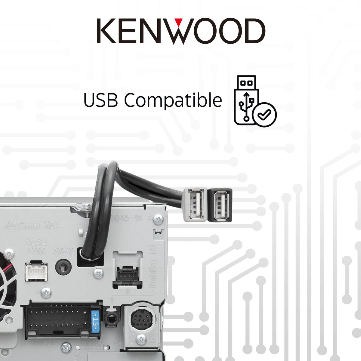KENWOOD DDX9707S 6.95" Capacitive Touch Screen DVD Multimedia Receiver with Apple CarPlay & Android Auto