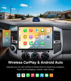 Car Stereo Dash Kit Replacement for Toyota Tacoma Radio Upgrade 2005-2015,QLED Touch Screen Head Unit with Wireless CarPlay Andriod Auto GPS Navigation 5GWiFi FM/AM (12.5" 6+128G) (12.50, Inches)