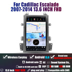 AUCARTUO AuCar Android 13 Car Radio 13.6 Inch Touch Screen Head Unit for Cadillac Escalade 2007-2014 Car Multimedia Stereo Video Player GPS Navigation Wireless Carplay & Android Auto 8+128GB