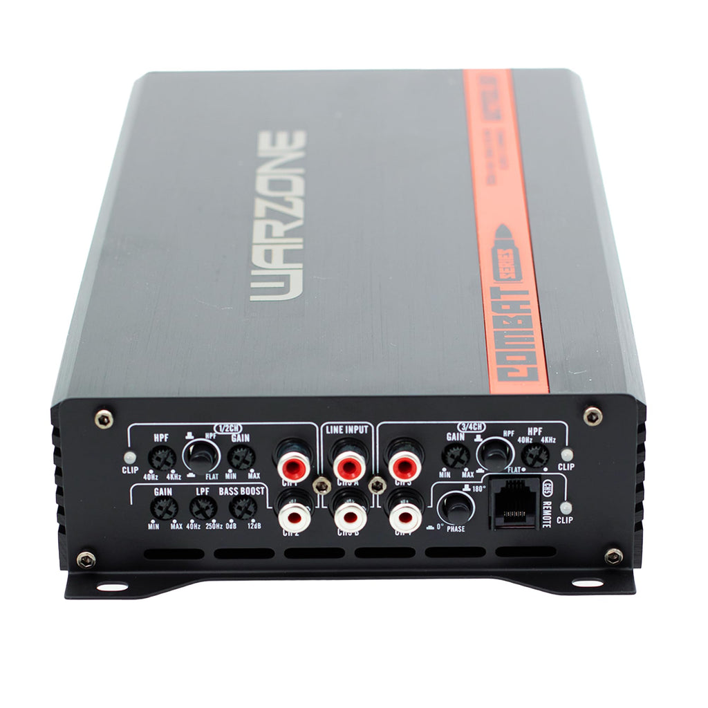 Warzone Series 700W 5-Channel Class D Car Audio Amplifier - True RMS Power, 1/2/4 Ohm Stable, Remote Subwoofer Level Control, Multi-Channel Vehicle Sound System Amp