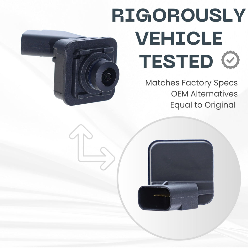 Front View Backup Camera Replaces for 2015 2016 2017 Ford F150 Crew Cab / F150 Extended Cab Part # FL3Z19G490C, FL3T19H222AG, FL3Z-19G490-C, FL3T-19H222-AG