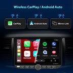 Single Din Car Radio Touchscreen Android 14 with Wireless CarPlay