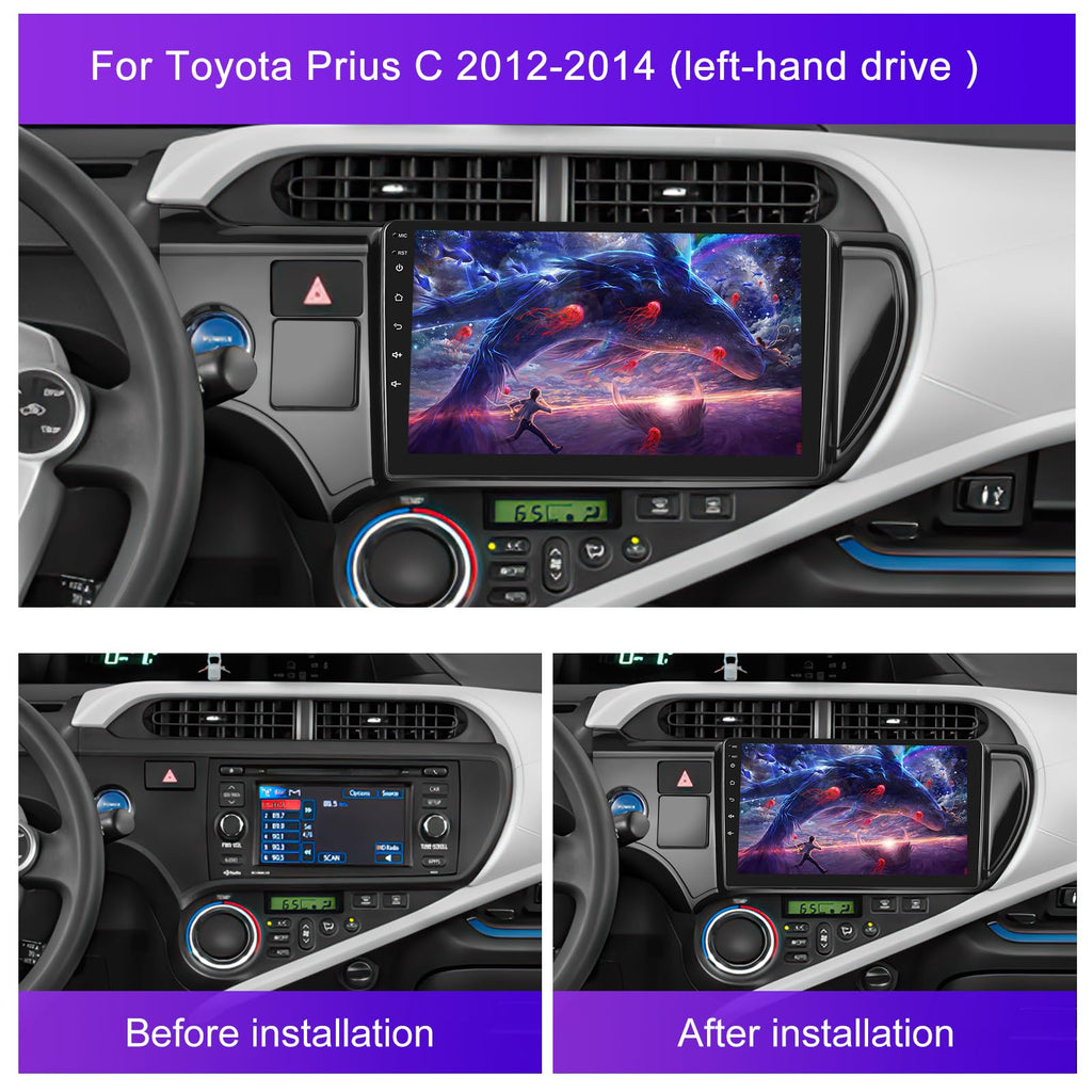 [8Core 4+64GB] Android Car Radio for Toyota Prius C 2012-2014 with GPS