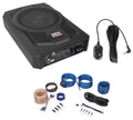 Audiosavings Bundle: MTX TN8MS 8" 200w Slim Under-Seat Active Powered Car/Truck Subwoofer Sub+Remote Bundle with Rockville RWK10 10 Gauge Amp Installation Kit ANL Fuse Holder 100% Copper RCA (2 Items)
