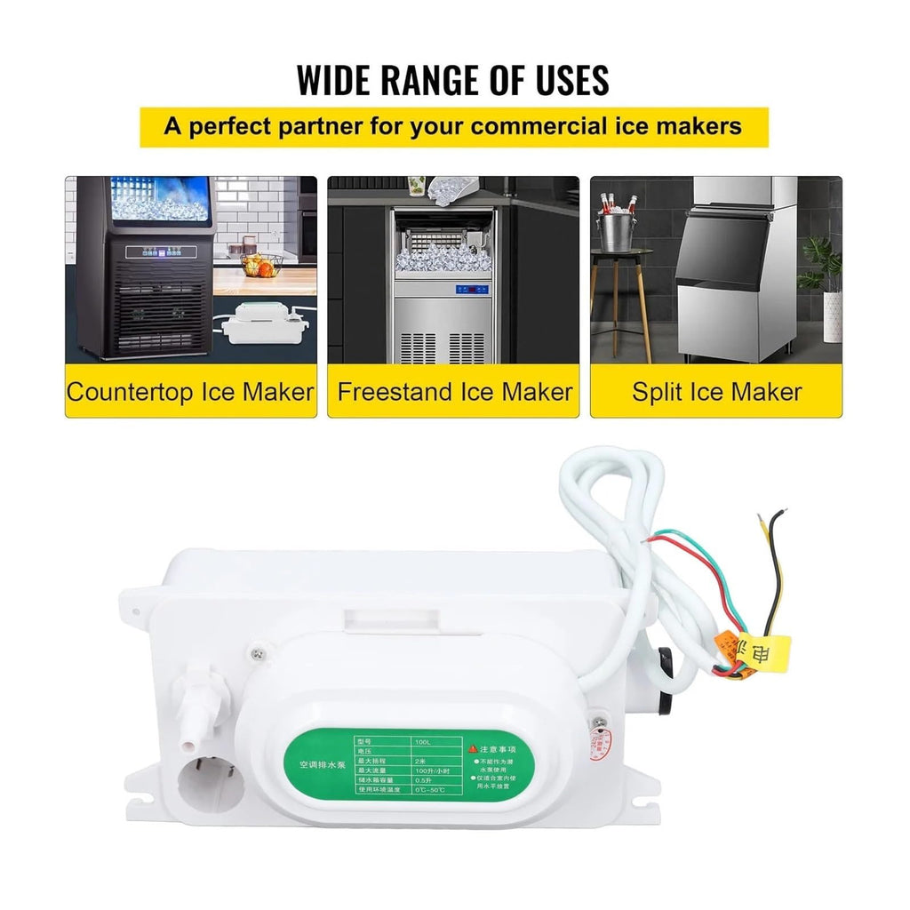 AC Condensate Pump Automatic HVAC Lift Removal Drain Pump 100L/H Flow With 500ml Tank For Dehumidifier 100-230V
