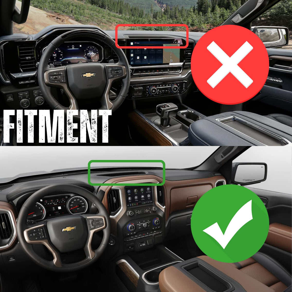 Bulletpoint RubiGrid Dash Mount Platform 2 Phone Holders Bundle Compatible with 2019+ Chevrolet Silverado & GMC Sierra Multi-Device Mount