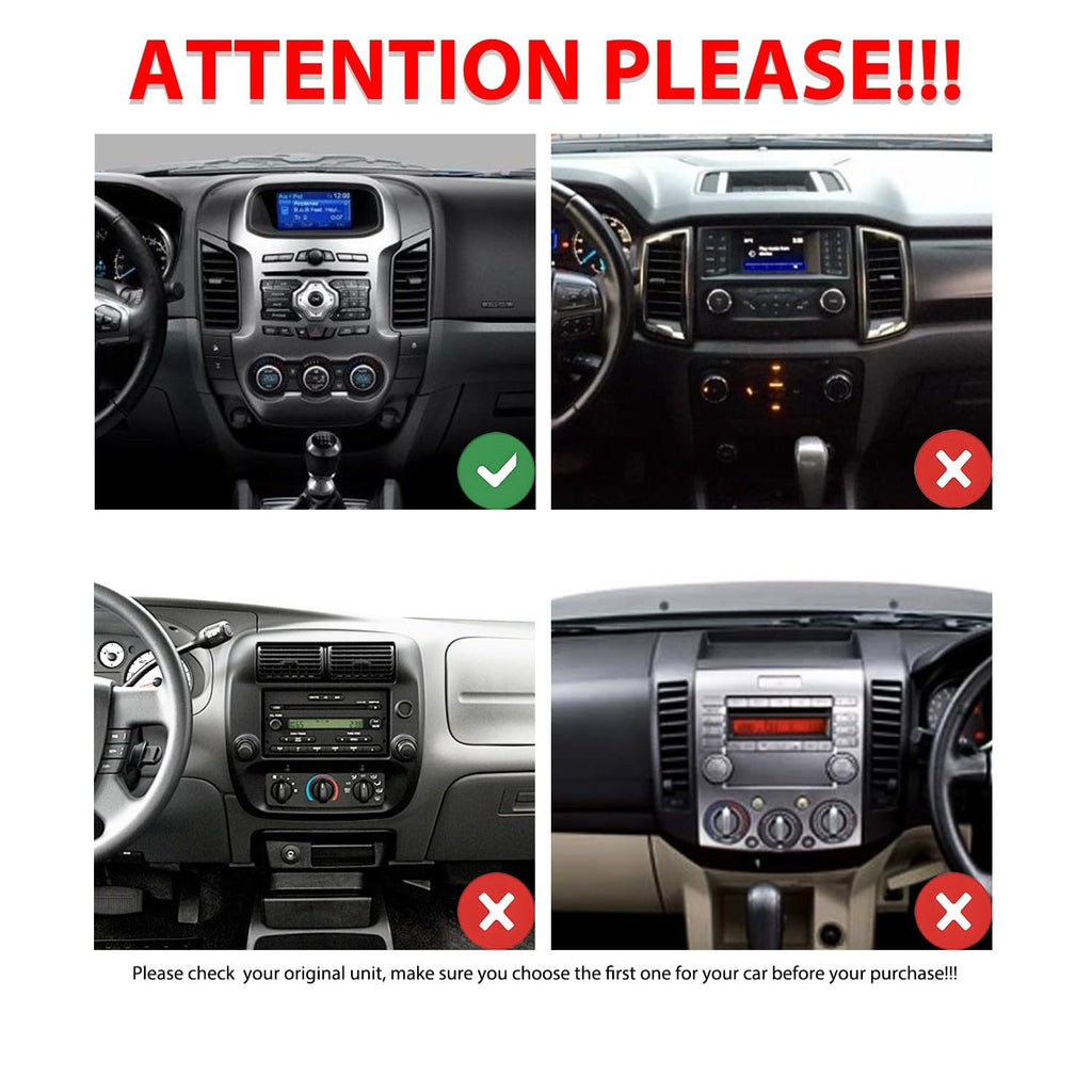 for Ford Ranger 2011-2016 CarPlay Android Auto Navigation Stereo GPS Radio Reverse Camera Display 13.1" QLED Touchscreen Headunit Tablet Pad Media Player, if Applicable Octa Core 8G+256G