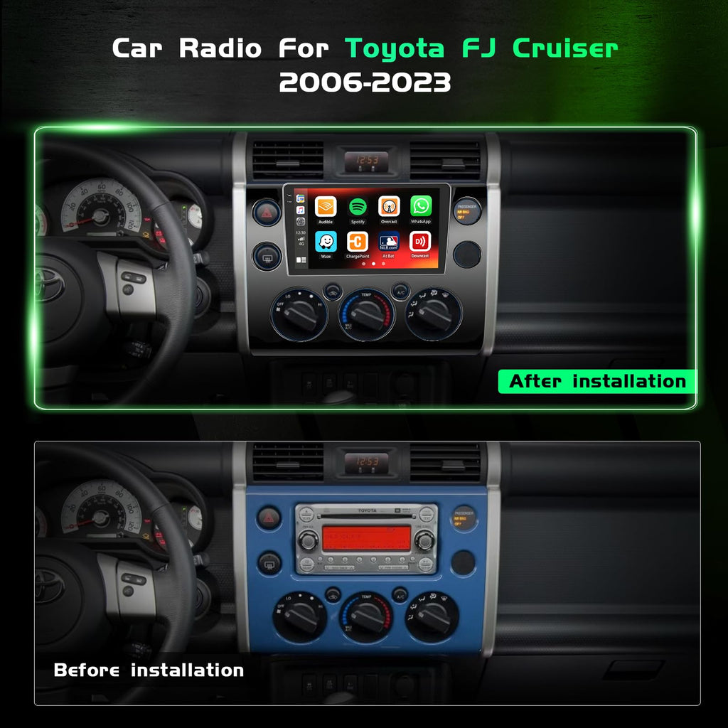 4+128G Android 15 Car Stereo for Toyota FJ Cruiser 2006-2023