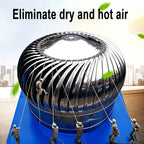 Air Vent Outlet Comes,Stainless Steel Round Rotating Turbines Vent,304 Grade Metal,Quiet Easy Installation,for Houses Factory Attic Vent Cap