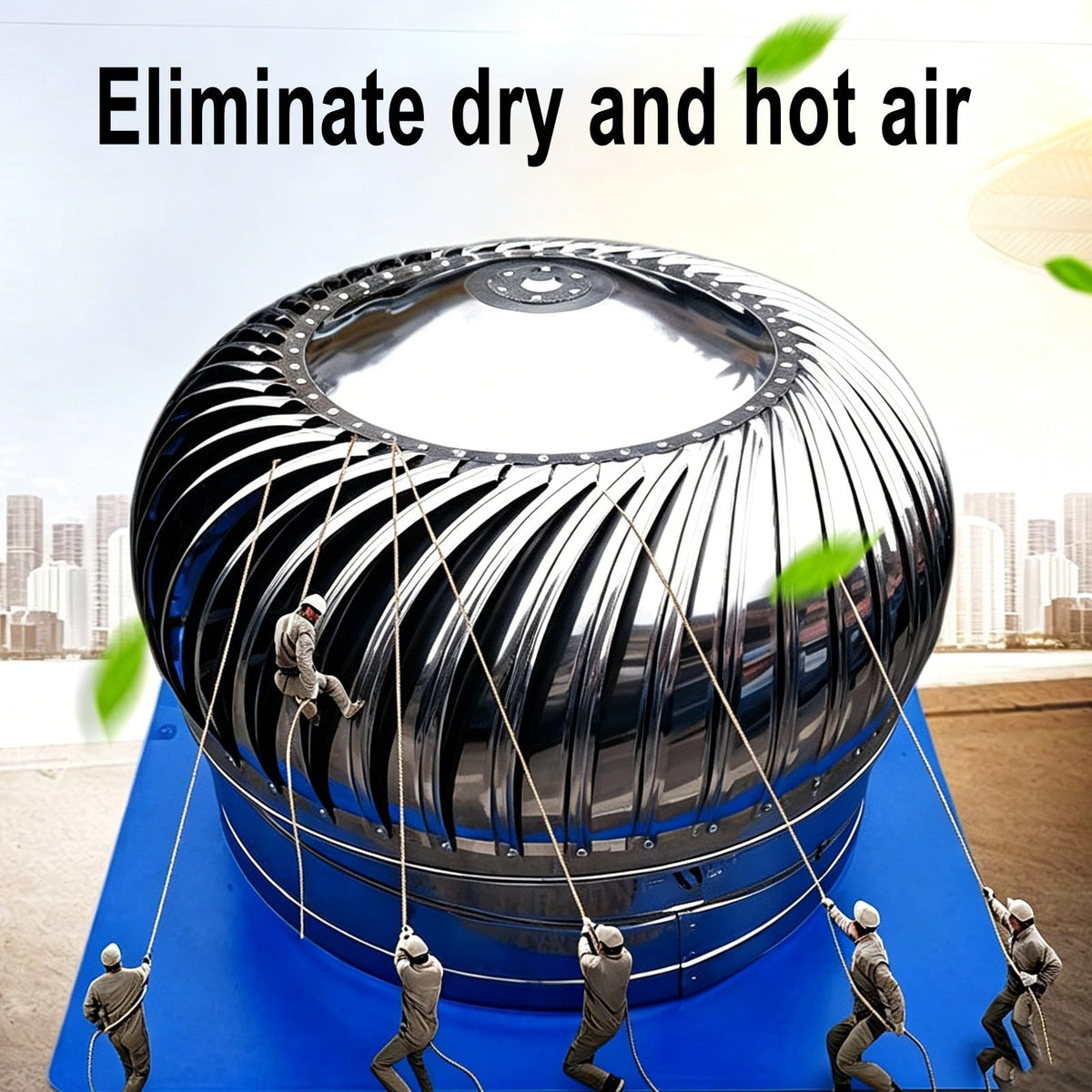 Air Vent Outlet Comes,Stainless Steel Round Rotating Turbines Vent,304 Grade Metal,Quiet Easy Installation,for Houses Factory Attic Vent Cap