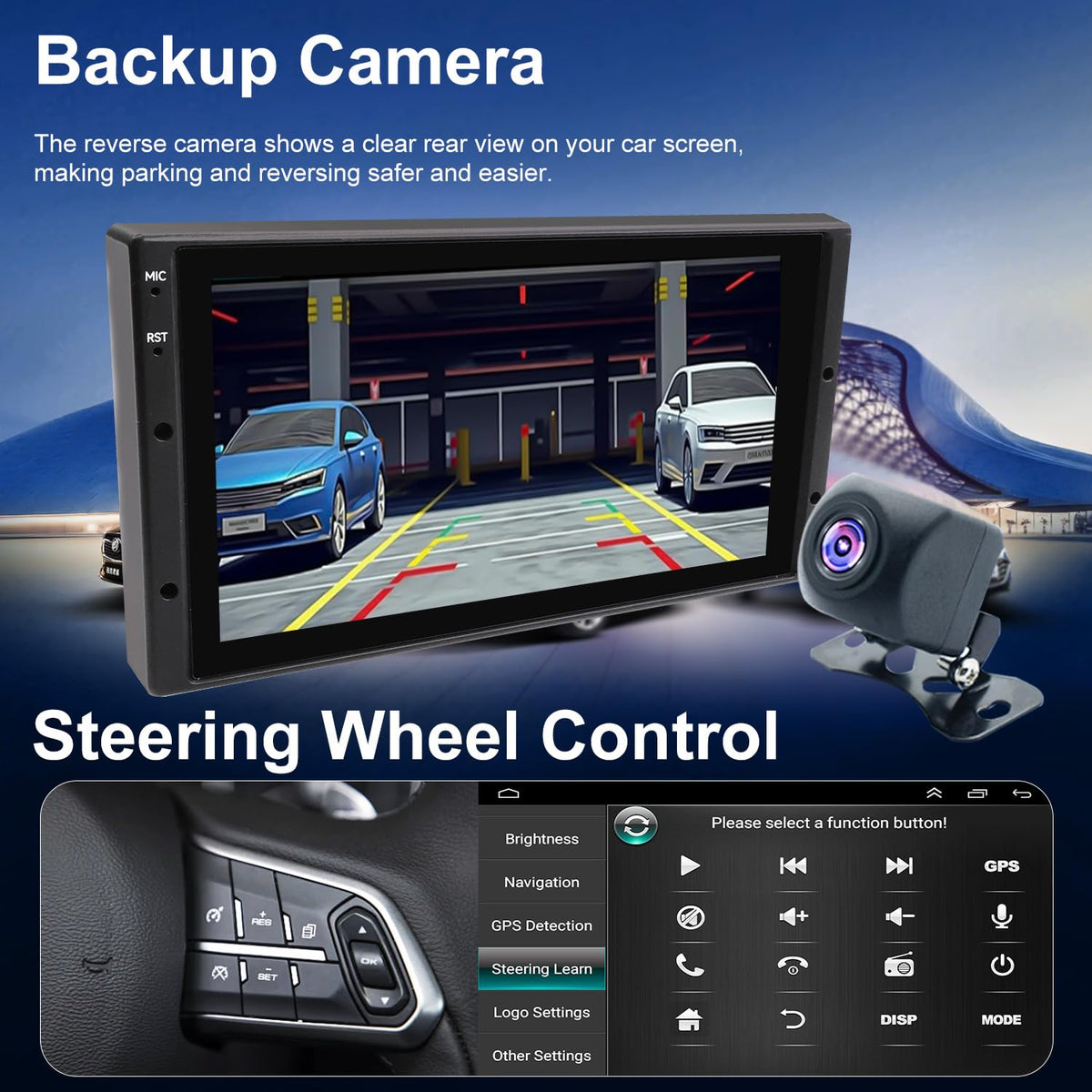 Upgrade Radio for Ford F150 1999-2003, F250/F350 1998-2004, Expedition 1999-2002, Explorer 1998-2001, 6.8 Inch Touch Screen Car Stereo Wireless Carplay Android Auto Bluetooth Backup Camera WiFi FM GPS