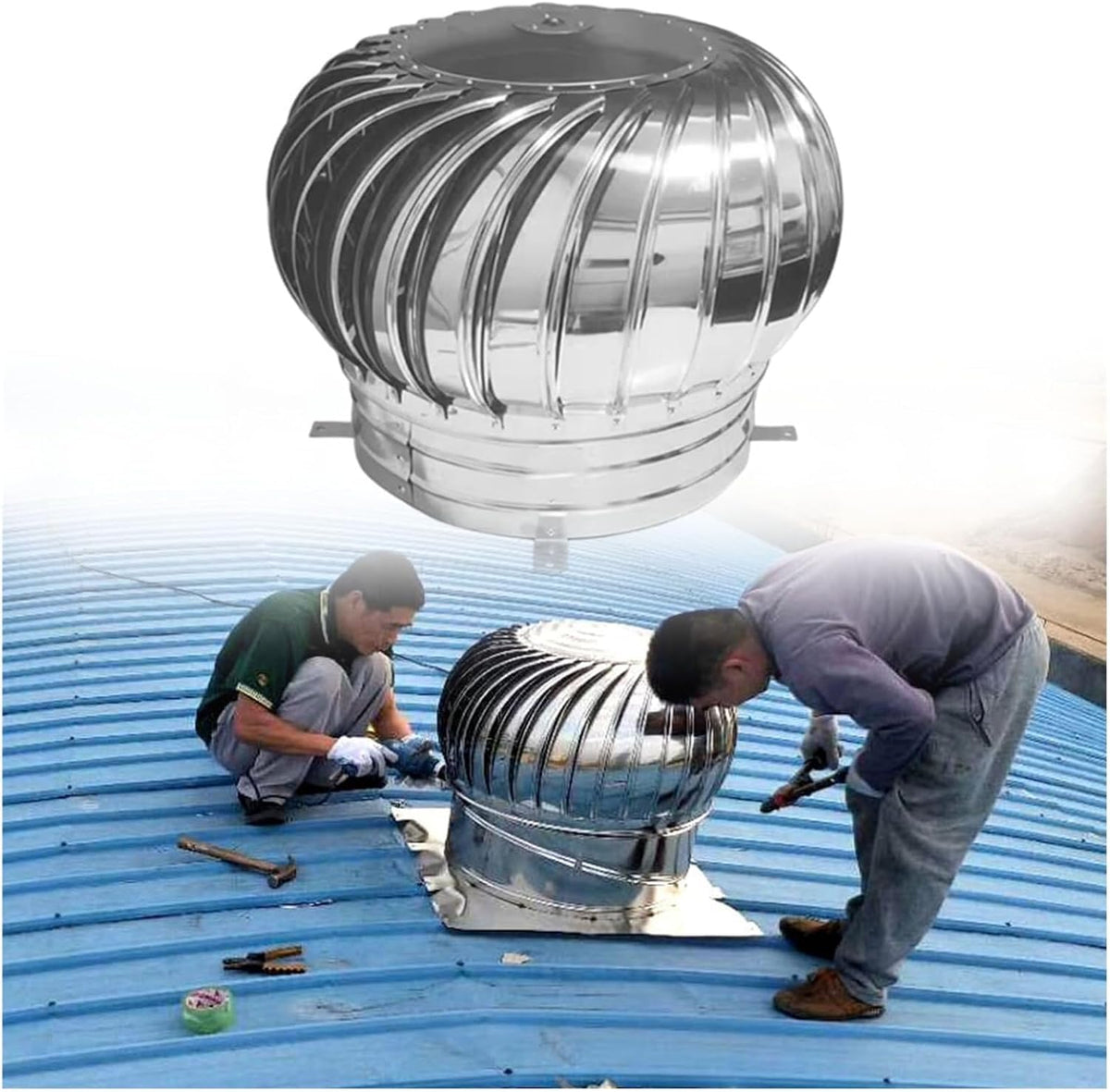 Stainless Steel Scientific Rotating Roofing Wind Turbine