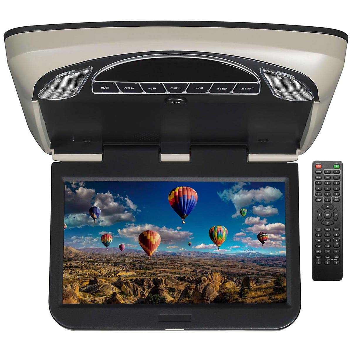 Voxx VXMTG1313.3 HD LED Overhead Video Monitor with Built-in DVD Player and HDMI Input