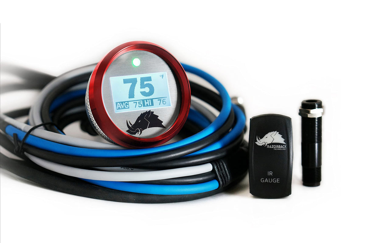 UTV and Snowmobile Temperature Gauge - 3.1 Dimmable Edition (Polaris RZR 2-Seater, Blue)