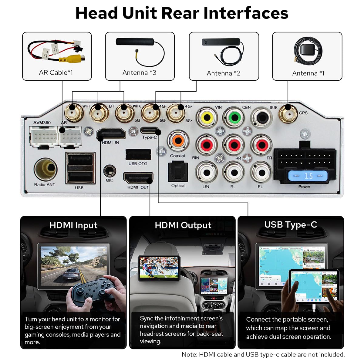 JOYING 11.5 Inch Double Din Car Stereo 2K QLED Touch Screen with Wireless CarPaly & Android Auto, Android 13 Radio 12GB+256GB Head Unit, GPS Navigation, Bluetooth, 5G WiFi, DSP, SWC(JY-UTD12N12)
