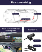 Fitcamx Front 4K+Rear 1080P Dash Cam Adapts for Lexus RX 2016-2022 RX350 450h 350L 450hL, Integrated OEM Look, 2 Way HD Video, WiFi & APP, Loop Recording, Parking Monitoring, Easy to Use, 128GB Card