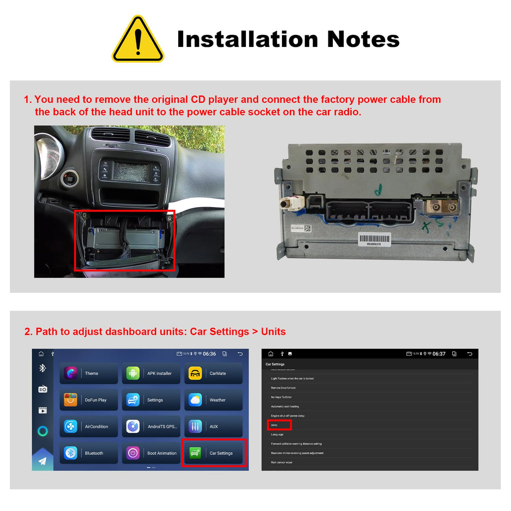2+32G Android 12 Double Din Car Stereo for Dodge Journey 2011-2019 with 9 Inch Touchscreen Radio Built-in Wireless Carplay/Android Auto/GPS/Bluetooth/FM/AUX-in/SWC/Backup Camera
