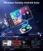 5Ghz WiFi 4G+64G Raido for Chevy Silverado SSR Tahoe 2003-2006,GMC Siera Yukon 2003-2006,Hummer H2 2003-2007 Car Stereo Wireless Carplay Android Auto,5.0Bluetooth 32EQ,SWC,FM/RDS Backup Camera