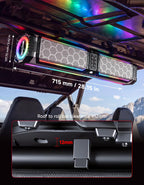 KEMIMOTO Midnight S70 Gen2 28-inch 8 Speaker UTV Sound Bar Metal