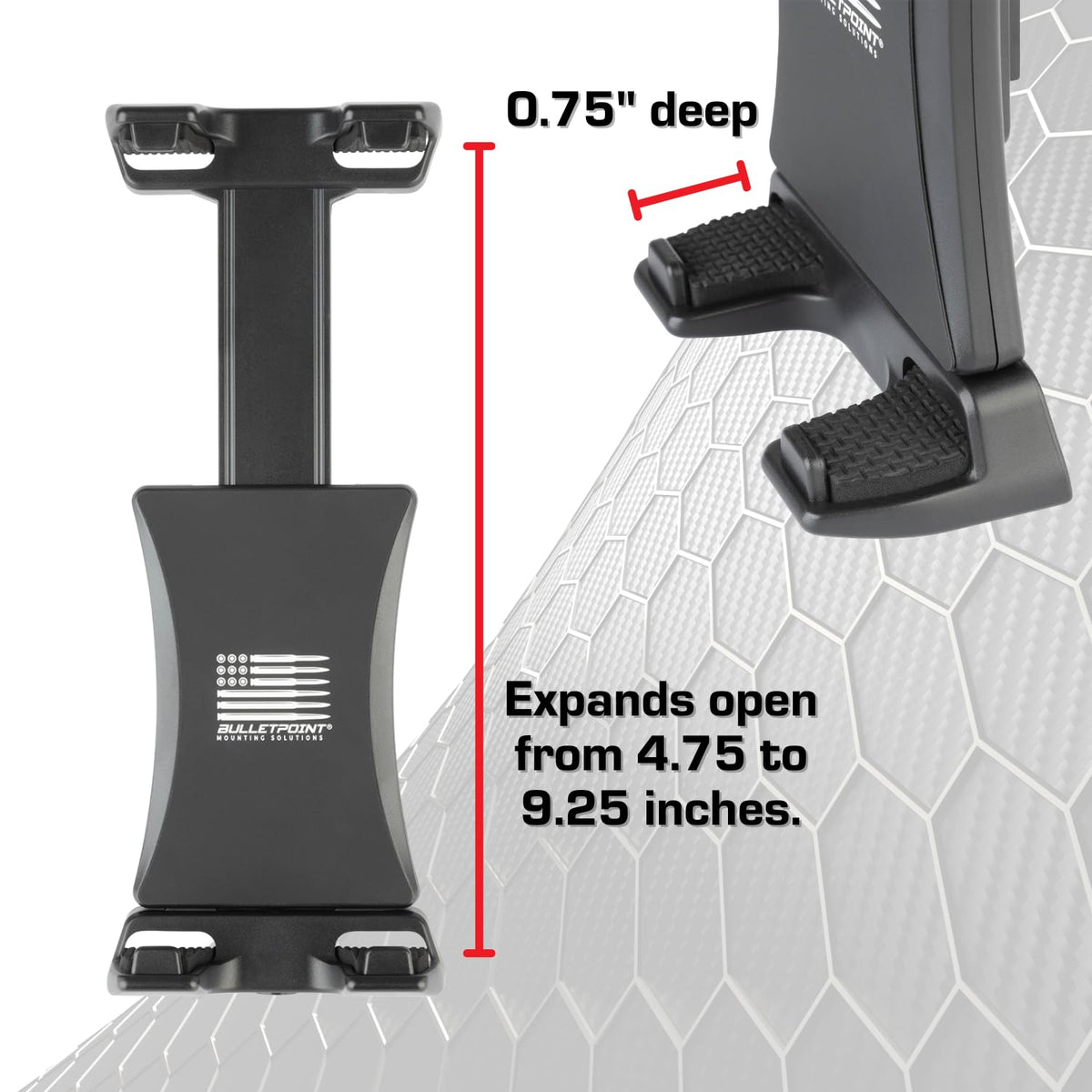 Bulletpoint RubiGrid Metal Dash Mount with Phone Holder + Tablet Holder Bundle Compatible with 2019-2023 Ford Ranger