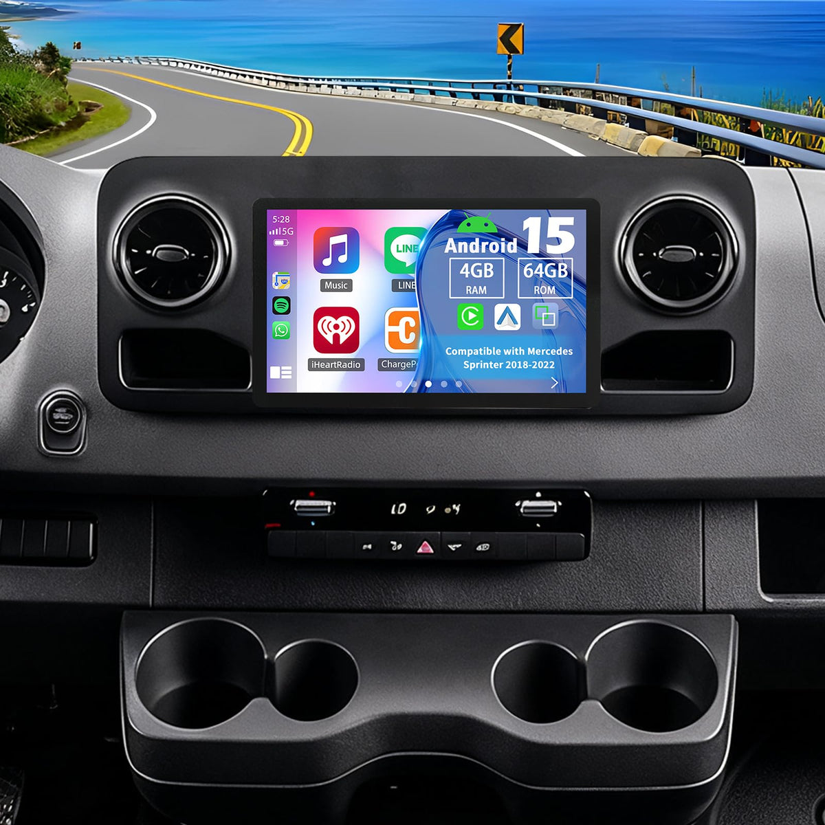 13" 8 Core 4G+64G Car Stereo Upgrade Radio for Mercedes Sprinter 2018-2022