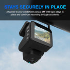 Type S P100 Smart 360° Dash Camera Front & Inside, Parking Surveillance, 1080P Blind Side Coverage, VR 360 Video Recording Mode, Automatic Night Vision, Uber Lyft, SD Card Included
