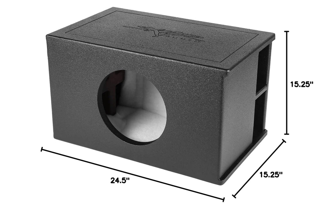 Skar Audio AR1X10V-SPL Single 10" SPL Series Universal Fit Armor Coated Ported Subwoofer Enclosure