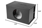 Skar Audio AR1X10V-SPL Single 10" SPL Series Universal Fit Armor Coated Ported Subwoofer Enclosure