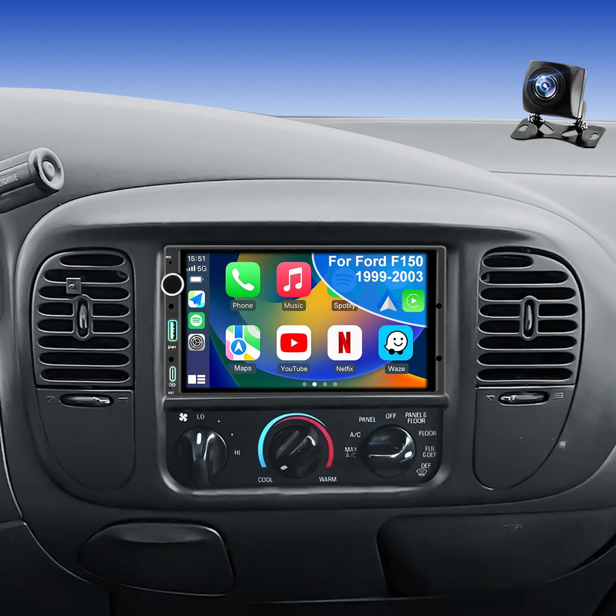 4Core 64G Car Radio for Ford F150 1999-2003, F250 F350 F450 F550 1998-2004