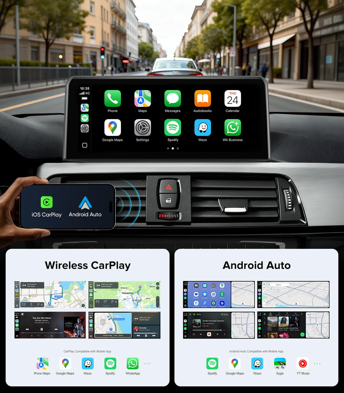 10.25" Linux CarPlay Radio Screen for BMW 3/4 Series (NBT System) 2013-2016