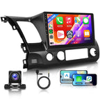 8 CORE 6G+128G Car Radio Stereo for Honda Civic 2006-2011 with Wireless CarPlay Android Auto, 10.1 Inch 1280 * 720P IPS Touch Screen Android 15 GPS 5Ghz-WiFi Bluetooth 32-Band DSP SWC Backup Camera