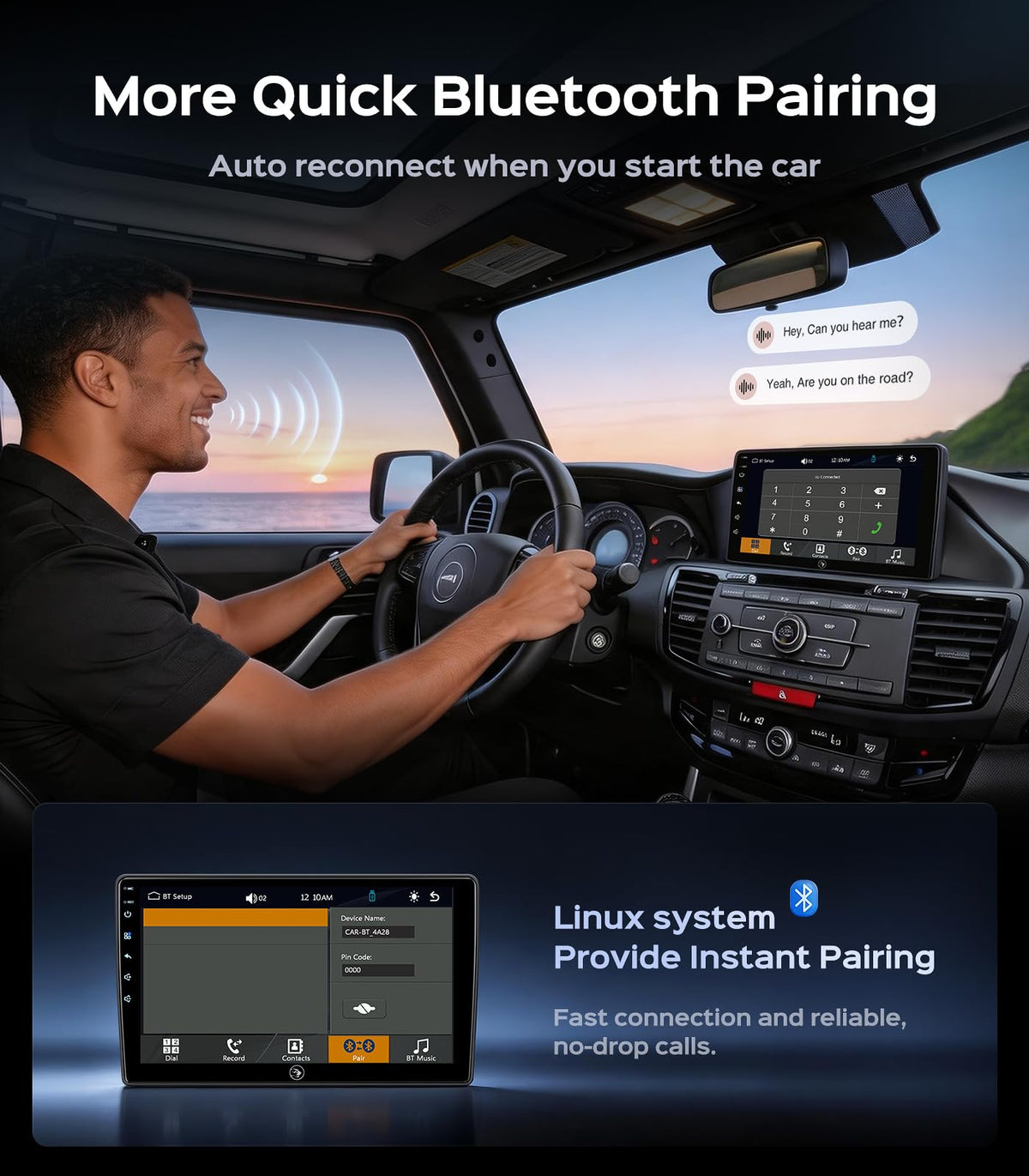 Car Radio Stereo for Honda Accord 9th Gen 2013-2017 Linux OS