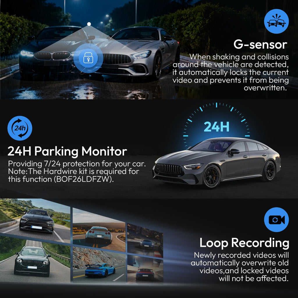 4K Dash Cam for Hyundai Tucson & Santa Cruz2022-2026,Integrated OEM Look
