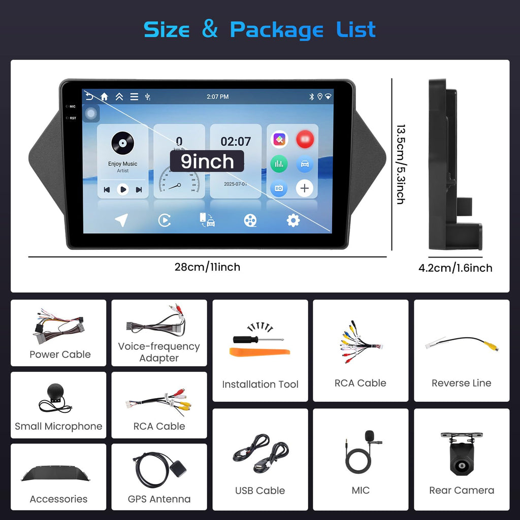 Inefala 4+128G Radio for Honda Acura MDX 2007-2013 Android 15 Stereo