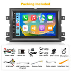 Android 15 Car Radio for Ford F150 2004-2008, Edge 2007-2010, 8Core 4+64GB 7” QLED Touch F150 Stereo with Wireless Carplay/Android Auto,GPS,WiFi, Bluetooth, FM SWC 1080P Backup Camera