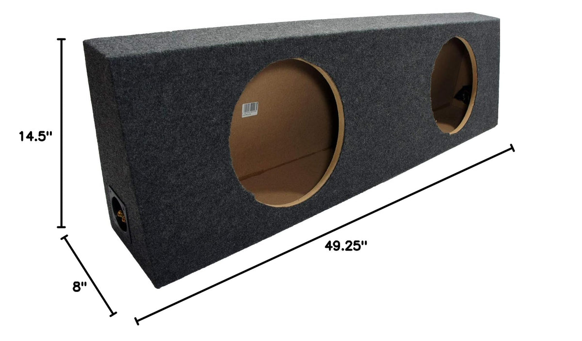 American Sound Connection Bundle Compatible with Universal 43C124 Dual 12" Vehicle Loaded Sub Box Enclosure