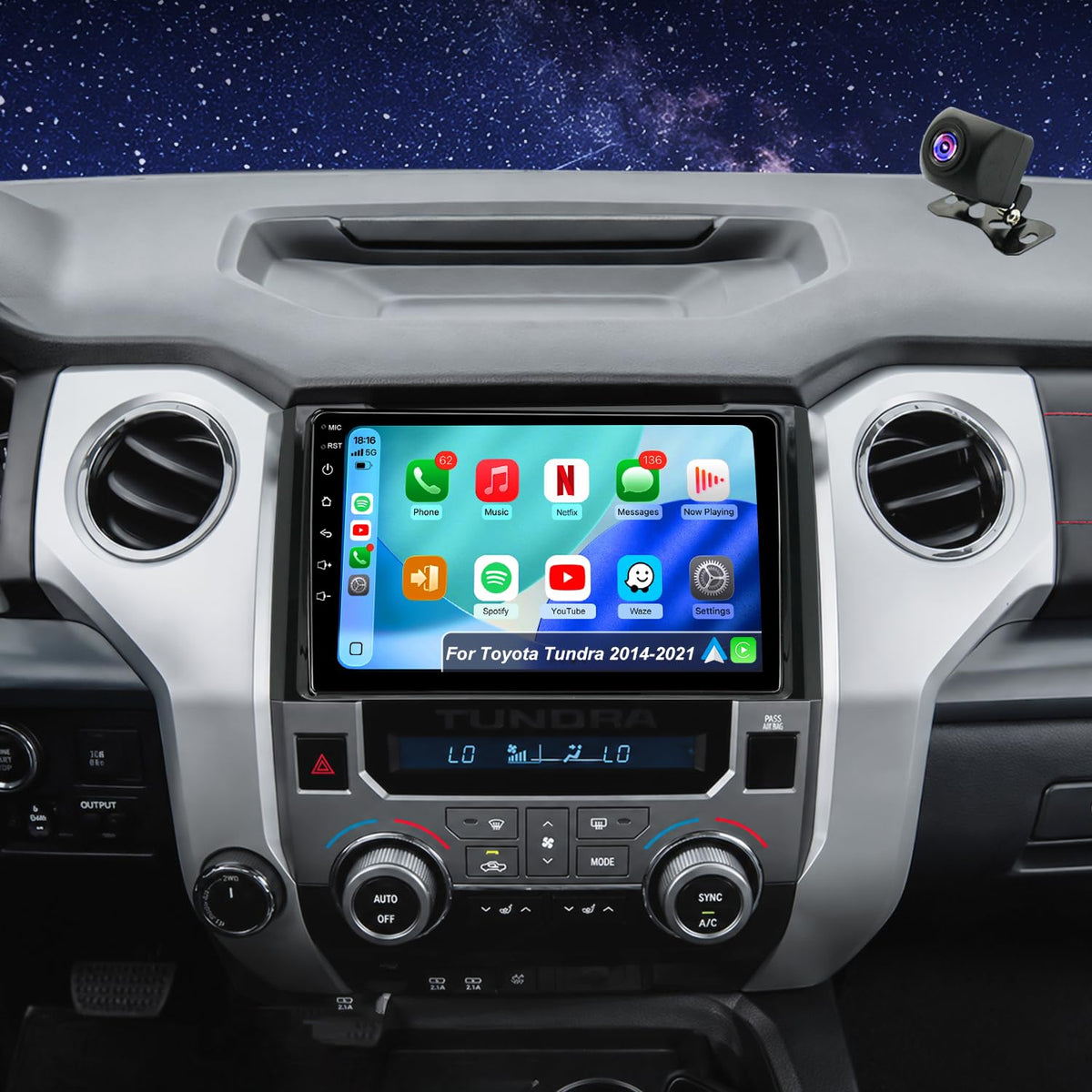 4core 64G 9in Car Stereo Radio for Toyota Tundra 2014-2021 Fit JBL & No JBL